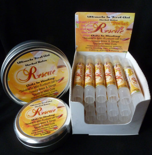 RESCUE, First Aide, Herbal Salve, Insect Bites, Burns, Cuts