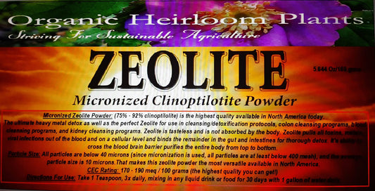 ZEOLITE-Pure Micronized Clinoptilotite-Heavy Metal Detox-Total Blood Cleanse